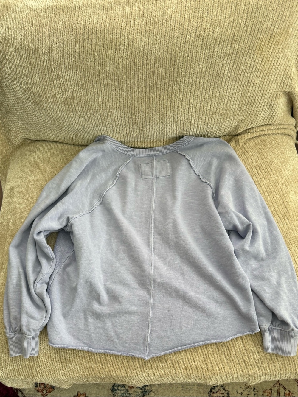 Pilcro Anthropologie Lavender Distressed Sweatshirt - Picture 6 of 11